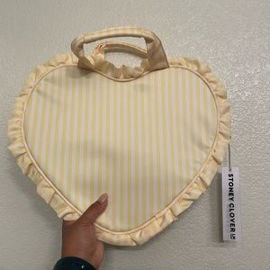 Stoney Clover Lane Sunflower Mini Heart Tote NWT